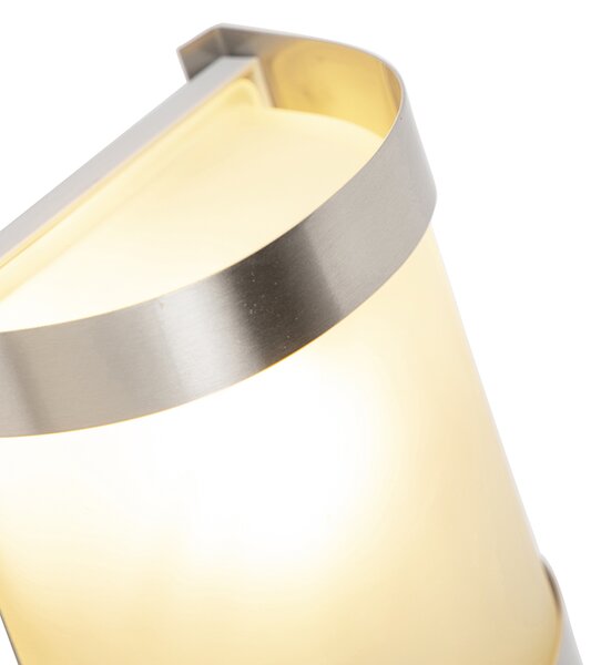 Lampada da parete per esterni moderna in acciaio inossidabile con sensore di movimento IP44 - Mira