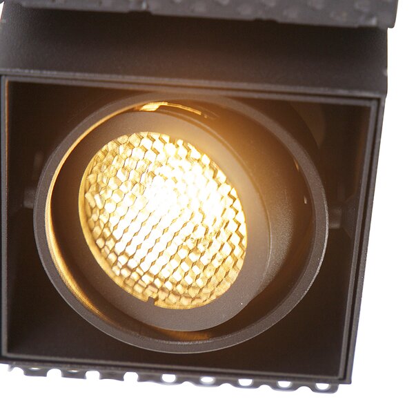 Set di 6 faretti da incasso neri regolabili senza cornice - Oneon Honey