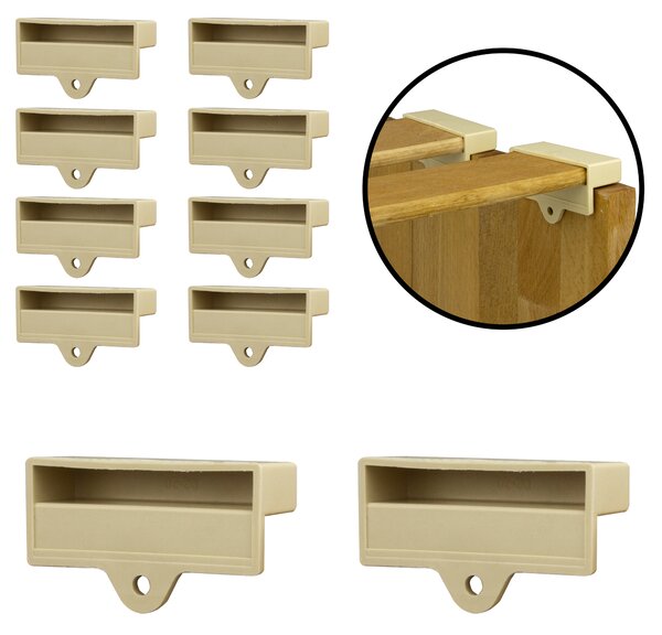 Tappi per supporti delle doghe, rete a doghe, letto, doghe, doghe elastiche, 10 pezzi, 55 x 8 mm