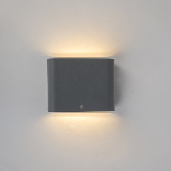 Applique antracite 11,5 cm con LED IP65 - Batt