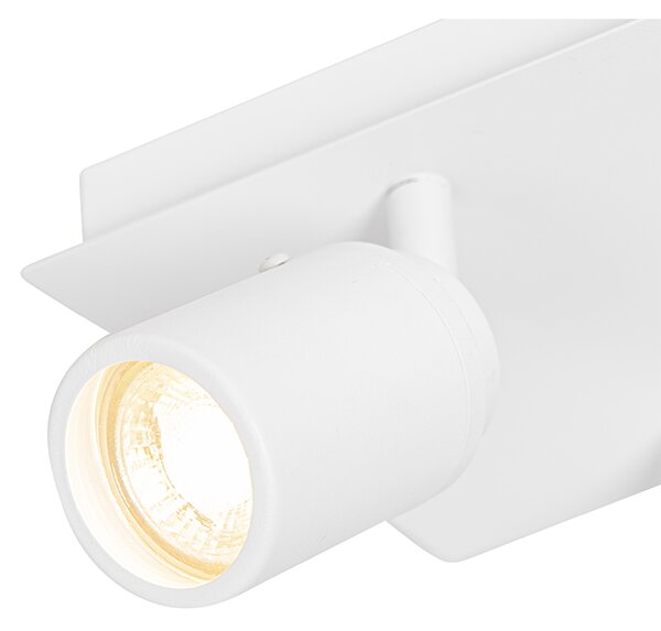 Faretto da bagno smart bianco quadrato 2 luci IP44 incl. 2 Wifi GU10 50mm - Ducha