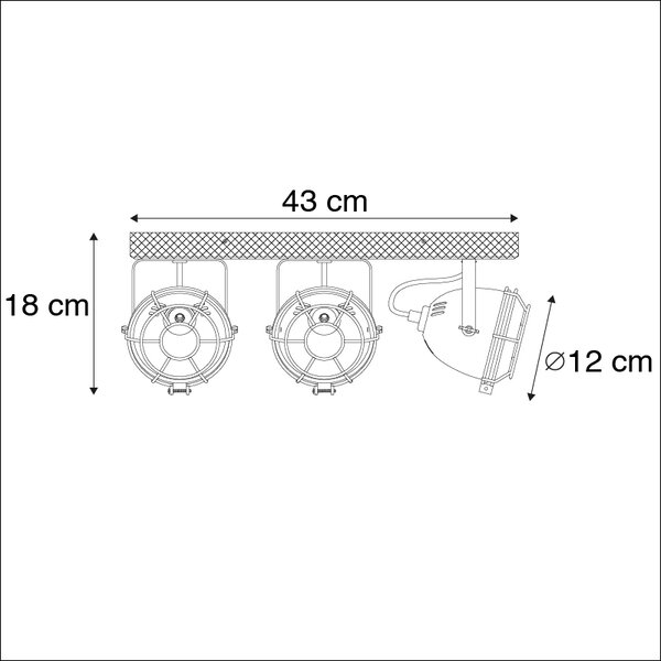 Faretto smart marrone ruggine orientabile incl. 3 WiFi GU10 - Gina