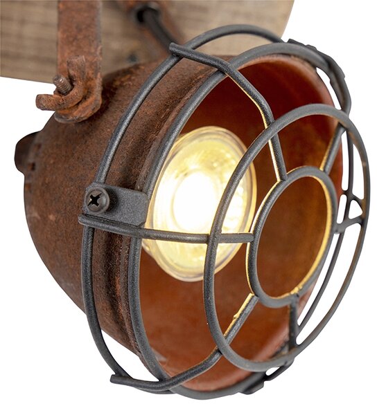 Faretto smart marrone ruggine orientabile incl. 3 WiFi GU10 - Gina