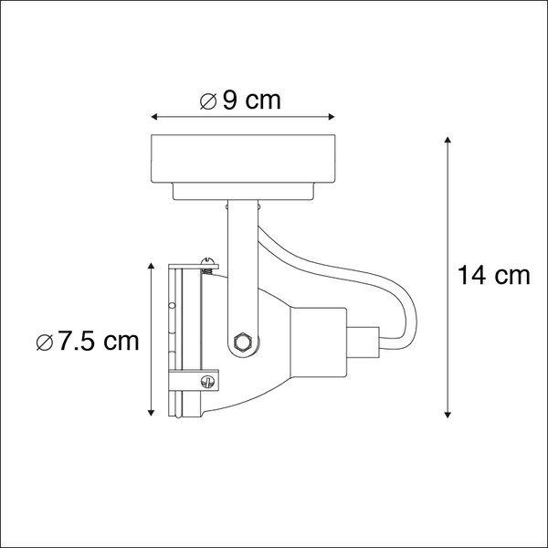 Faretto/Applique industriale marrone ruggine - SORRA