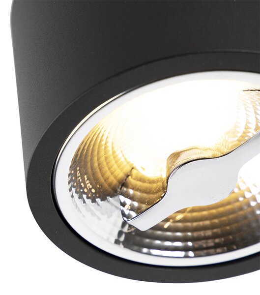 Faretto da soffitto moderno nero AR111 con LED incluso - Expert