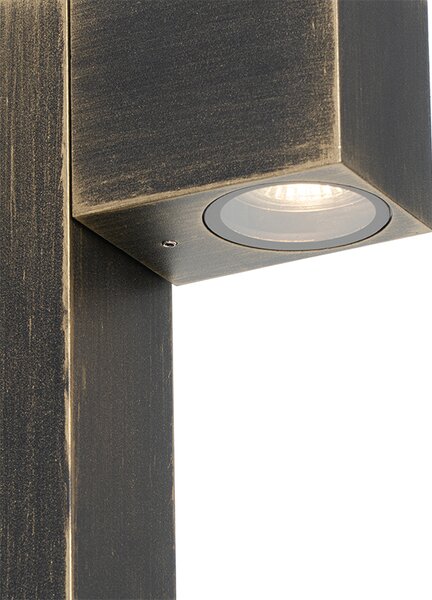 Lampada da esterno industriale da terra oro antico 65 cm IP44 - Baleno