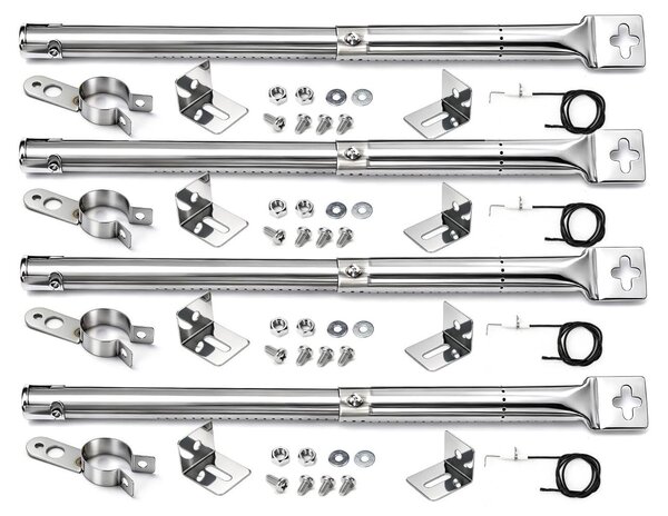 Bruciatore per barbecue a gas da 31 cm a 45 cm, bruciatori in acciaio inossidabile regolabili