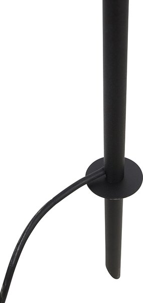 Faretto nero orientabile con cavo e spina da 300 cm IP65 - Basic