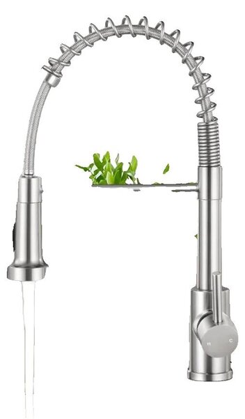 Rubinetto da cucina, con funzione spray estraibile, monocomando, modello SLT-03