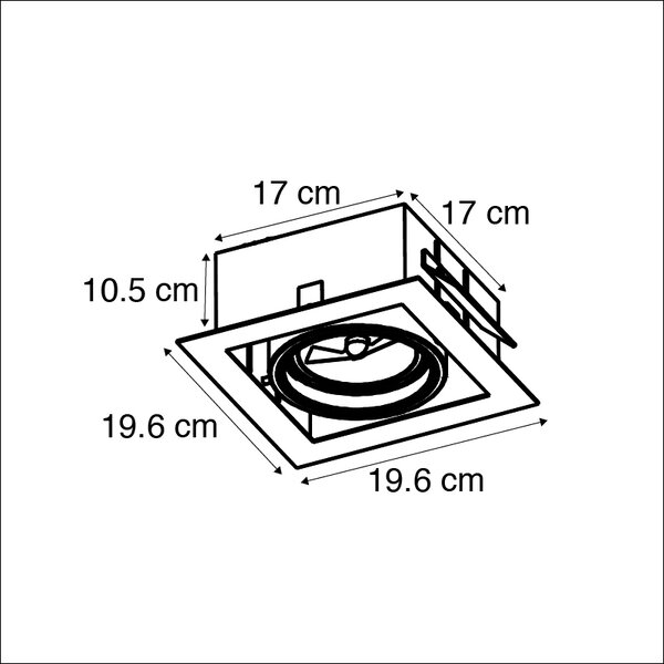 Faretto da incasso bianco AR111 orientabile - Oneon