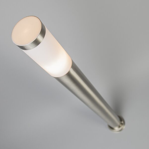 Lampada da esterno palo in acciaio 110 cm IP44 - Rox con picchetto da terra e pressacavo