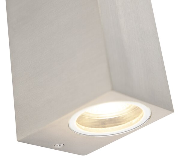 Applique da parete moderna in alluminio a 2 luci IP44 - Baleno
