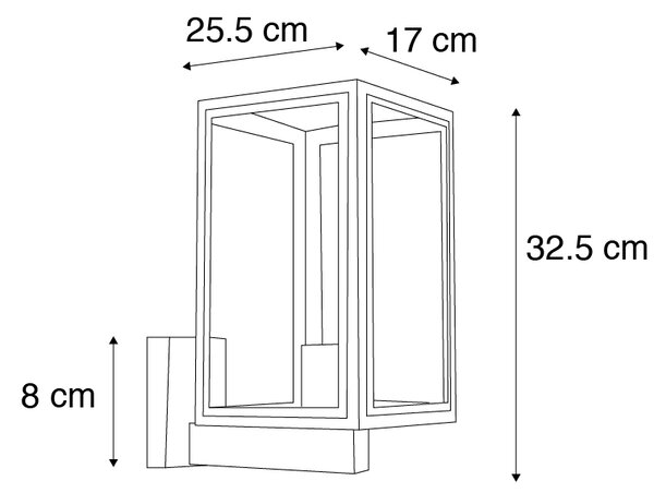 Applique da parete industriale grigia IP44 - SUTTON Up