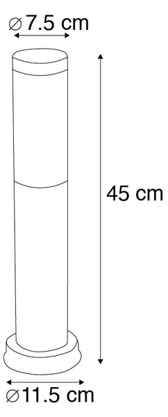 Lampada da esterno intelligente antracite 45 cm con Wifi P45 - Rox