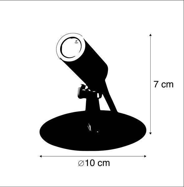Set di 4 faretti da giardino neri con LED IP68 - Garly