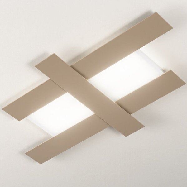 Plafoniera moderna gea luce doha pg fdopt3 led led alluminio metacrilato - Gea Luce