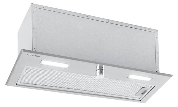 Klarstein Simplica cappa aspirante a incasso 70cm aria di scarico: 400 m³/h LED acciaio inox
