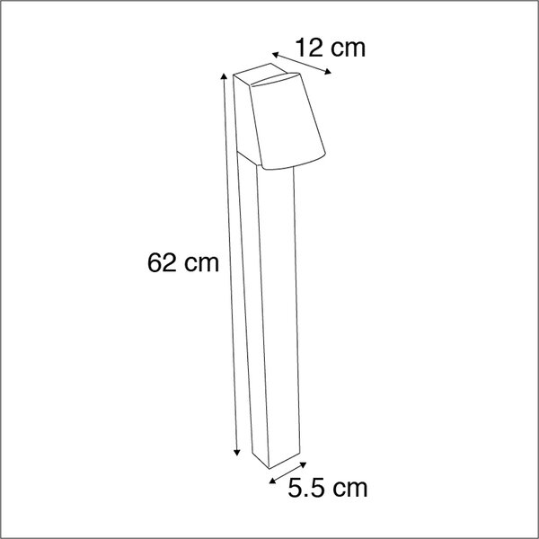 Lampada da esterno moderna in piedi antracite con LED - UMA