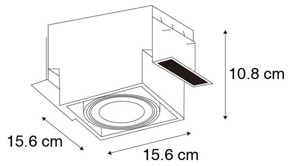 Faretto incasso bianco GU10 AR111 senza cornice orientabile - Oneon
