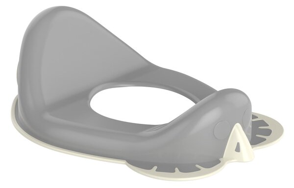 Rialzo WC per bambini Rival con rivestimento in gomma grigio/bianco
