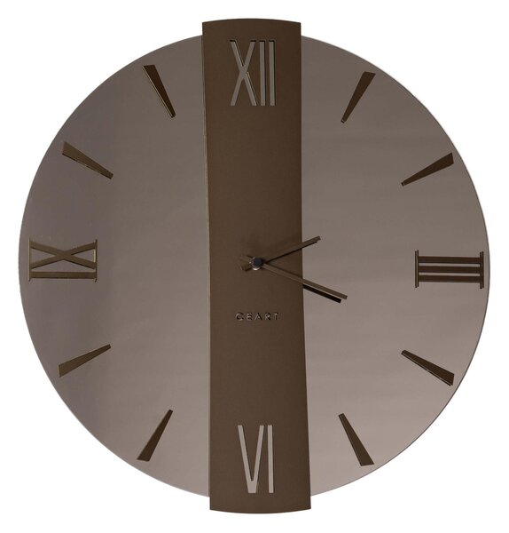Orologio Da Muro 45 cm Struttura, � uno specchio Ramato Diametro 45 cm lancette in metallo numeri colore BRONZO-CORTEN a rilievo , l'orologio specchio