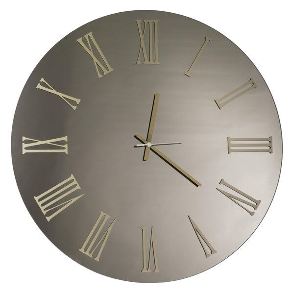 Orologio Da Muro 60 cm Struttura, � uno specchio DORATO SIRIO BIG Diametro 60 cm lancette in metallo numeri colore ORO METALLIZZATO a rilievo , l'orologio specchio