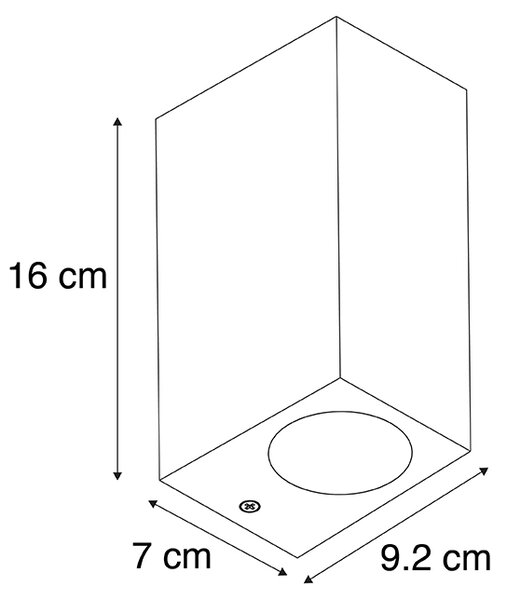 Lampada da parete smart grigia in plastica con 2 Wifi GU10 - Baleno