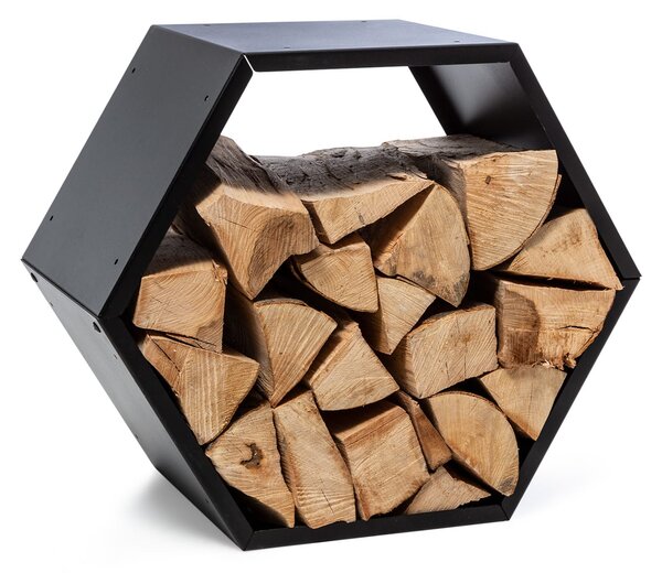 Blumfeldt Firebowl Hexawood Black, legnaia, esagonale, 50,2x58x32cm
