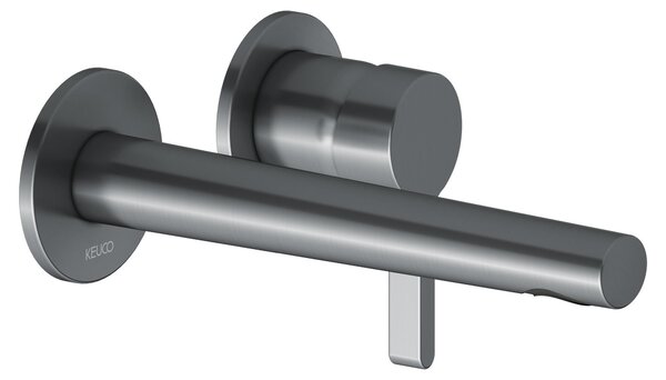 Keuco EDITION 400 Miscelatore monocomando per lavabo DN 15, da incasso Sporgenza 219 mm cromo nero spazzolato 51516130200