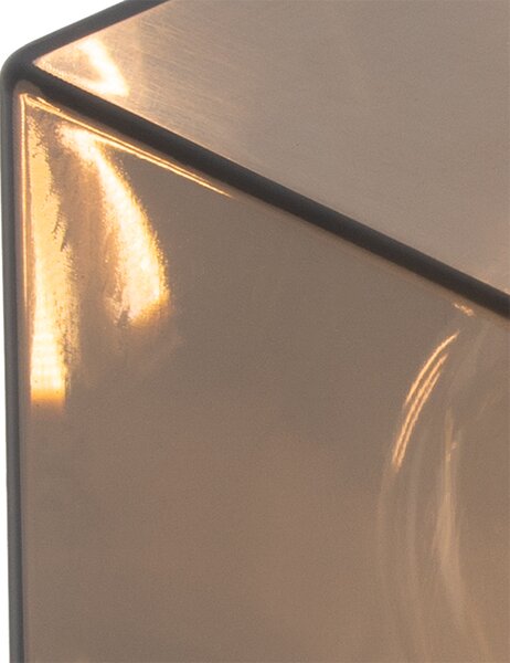 Lampada da esterno da terra nera 70 cm IP44 con vetro fumé - Denmark