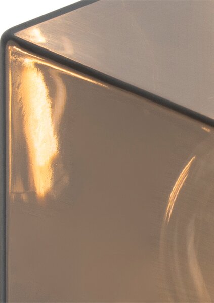 Lampada da esterno da terra nera 50 cm IP44 con effetto vetro fumé - Danimarca
