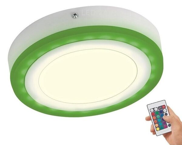 Plafoniera LEDVANCE LED Color + White Round 400 mm - 28 W colore e luce bianca calda con telecomando