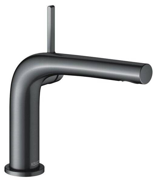 Miscelatore monocomando Keuco per lavabo 120 EDITION 400 senza scarico nero cromo spazzolato 51504130102