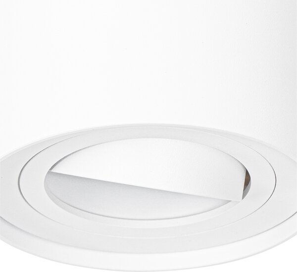 Set di 4 faretti da soffitto moderni bianchi orientabili e inclinabili - Rondoo Up