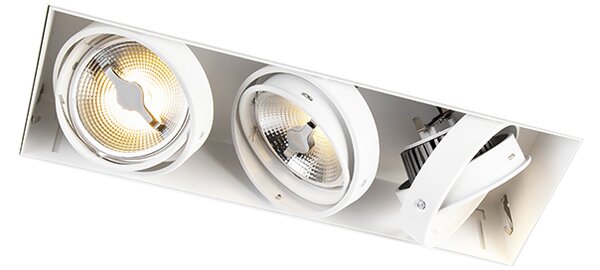 Faretto incasso bianco AR111 Trimless 3 luci - Oneon