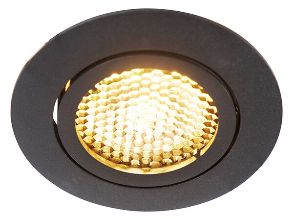 Faretto da incasso smart nero con WiFi GU10 regolabile - Ude Honey