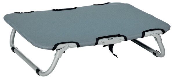 PawHut Lettino per Cani Pieghevole in Acciaio e Oxford, Cuccia Brandina per Cani da Interni ed Esterni, 59x46x15cm, Grigio|Aosom