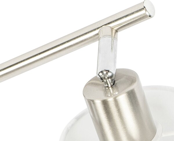 Faretto da soffitto in acciaio con paralume bianco 3 luci orientabile - Hetta