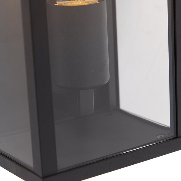 Applique da parete industriale nera 26 cm IP44 - Charlois