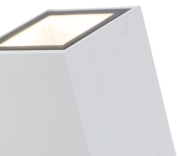Applique moderna bianca 2 luci GU10 AR70 IP54 - Baleno