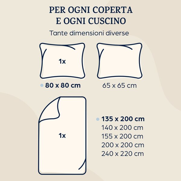 Sleepwise Soft Wonder-Edition, biancheria da letto, 135x200 cm, grigio-blu/bianco