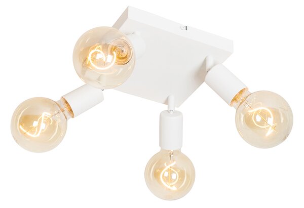 Faretto moderno bianco quadrato 4 luci - Facil