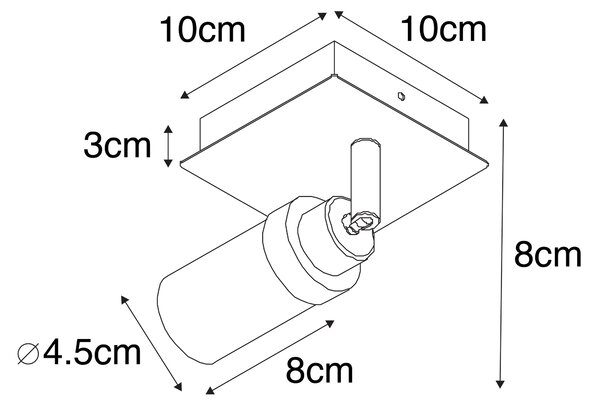Faretto moderno per bagno nero IP44 - Japie