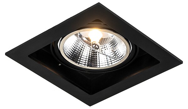 Faretto da incasso moderno nero orientabile 18 cm - Artemis 111