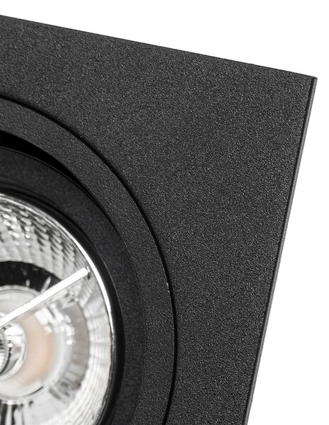 Set di 6 Faretto da incasso moderno nero regolabile - CHUCK 70