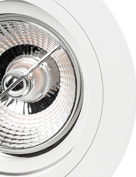 Set di 6 Faretto da incasso rotondo bianco regolabile - CHUCK 70