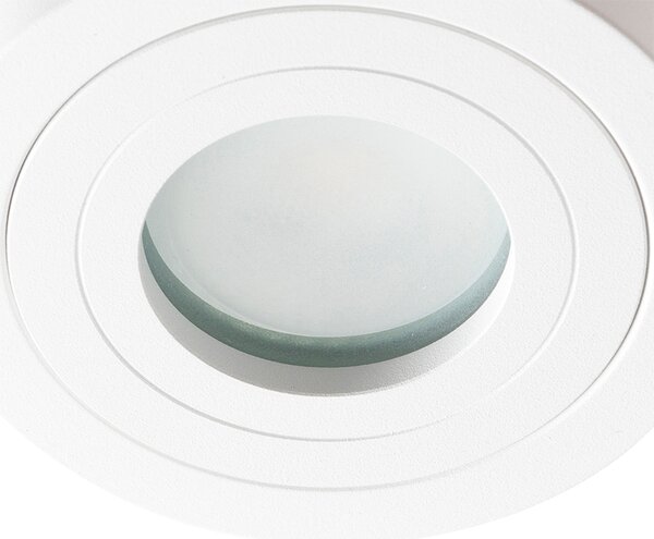 Faretto da bagno rotondo moderno bianco - Capa