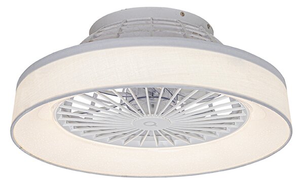 Ventilatore da soffitto bianco incl. LED con telecomando - Emily