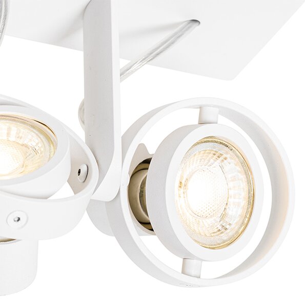 Faretto moderno bianco 2 luci - Master 50