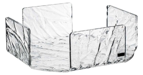 Vesta Portapiatti orizzontale in plexiglass moderno per piatti di plastica o carta Like Water Ghiaccio